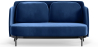 Buy Two-Seater Sofa - Upholstered in Velvet - Hynu Dark blue 61002 - in the UK