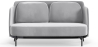 Buy Two-Seater Sofa - Upholstered in Velvet - Hynu Light grey 61002 home delivery