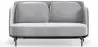 Buy Two-Seater Sofa - Upholstered in Velvet - Hynu Light grey 61002 home delivery