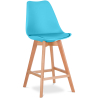 Buy Premium Brielle Scandinavian design bar stool with cushion - Wood Light blue 59278 in the United Kingdom