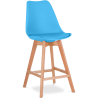 Buy Premium Brielle Scandinavian design bar stool with cushion - Wood Turquoise 59278 - in the UK