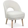 Buy Upholstered Dining Chair in Bouclé - Arka White 61298 - in the UK