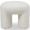 Buy Ottoman Upholstered in Bouclé Fabric - Loriel White 61303 - in the UK