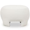 Buy Upholstered Ottoman - Pouf in Bouclé Fabric - Janko White 61305 - in the UK