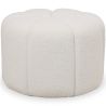 Buy Round Ottoman Upholstered in Bouclé Fabric - Debri White 61306 - in the UK