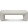 Buy Upholstered Bench in Bouclé Fabric - Loriel White 61307 - in the UK