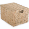 Buy Natural Fiber Basket with Lid - 40x30CM - Greey Natural 61314 - in the UK
