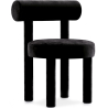 Buy Dining Chair - Upholstered in Velvet - Reece Black 60708 home delivery