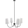 Buy Black Ceiling Chandelier with 4 Shades - Xium Black 61333 - in the UK