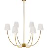 Buy Gold Ceiling Chandelier with 6 Shades - Derny Gold 61335 - in the UK