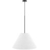 Buy Hanging Ceiling Lamp with Beige Fabric Shade - Derila Black 61334 - in the UK