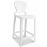 Buy Bar stool with backrest Victoire - 75cm - Design Transparent White 58924 in the United Kingdom