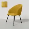 Buy Dining Chair Upholstered in Velvet - Yukon Mustard 61449 - prices