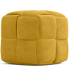 Buy Square Corduroy Upholstered Pouf - Modern Design - Dice Mustard 61451 - prices