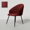 Buy Dining Chair Upholstered in Velvet - Yukon Wine 61449 in the United Kingdom