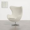 Buy Armchair with armrests - Bouclé upholstery - Bold White 61468 - in the UK