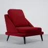 Buy Velvet Upholstered Armchair - Scandinavian Style - Luxe Plaza Red 61479 - prices