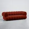 Buy Velvet Upholstered Sofa - Modern Style - 2/3 Seater - Curved Premium Red 61486 - prices