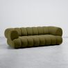 Buy Velvet Upholstered Sofa - Modern Style - 2/3 Seater - Curved Premium Olive 61486 in the United Kingdom