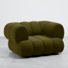 Buy Velvet Upholstered Armchair - Modern Style - Curve Premium Olive 61487 in the United Kingdom