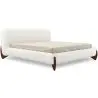 Buy Double bed 160x200 CM - Upholstered in Bouclé Fabric - Emma White 61452 - in the UK