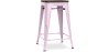 Buy Bar Stool - Industrial Design - Wood & Steel - 60cm -Metalix Pastel pink 58354 in the United Kingdom