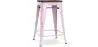 Buy Bar Stool - Industrial Design - Wood & Steel - 60cm -Metalix Pastel pink 58354 - in the UK