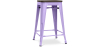 Buy Bar Stool - Industrial Design - Wood & Steel - 60cm -Metalix Pastel Purple 58354 - in the UK