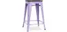 Buy Bar Stool - Industrial Design - Wood & Steel - 60cm -Metalix Pastel Purple 58354 in the United Kingdom