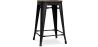 Buy Bar Stool - Industrial Design - Wood & Steel - 60cm -Metalix Black 58354 - in the UK
