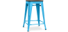 Buy Bar Stool - Industrial Design - Wood & Steel - 60cm -Metalix Turquoise 58354 in the United Kingdom