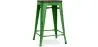 Buy Bar Stool - Industrial Design - Wood & Steel - 60cm -Metalix Green 58354 - in the UK