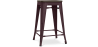 Buy Bar Stool - Industrial Design - Wood & Steel - 60cm -Metalix Bronze 58354 - in the UK