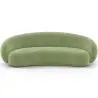 Buy Velvet Curved Sofa - 3/4 Seats - Nathan Light green 60691 - in the UK
