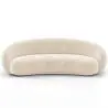 Buy Velvet Curved Sofa - 3/4 Seats - Nathan White 60691 - in the UK