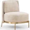 Buy Designer Armchair - Velvet Upholstered - Sabah White 61001 - in the UK