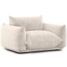 Buy Armchair - Velvet Upholstery - Urana White 61011 - prices