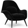 Buy Velvet Upholstered Armchair - Opera Black 60706 - prices