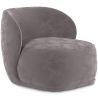 Buy Velvet Upholstered Armchair - Treyton Dark grey 60702 in the United Kingdom