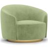 Buy Curved Design Armchair - Upholstered in Velvet - Treya Light green 60647 at MyFaktory