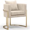 Buy Dining Chair - With armrests - Upholstered in Velvet - Vittoria White 61009 at MyFaktory