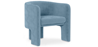 Buy Velvet Upholstered Armchair - Connor Light blue 60700 - in the UK