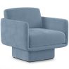 Buy Velvet Upholstered Armchair - Ren Light blue 60698 - in the UK