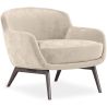 Buy Velvet Upholstered Armchair - Selvi White 60694 - in the UK