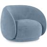 Buy Curved Velvet Upholstered Armchair - William Light blue 60692 - in the UK