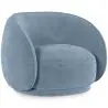 Buy Curved Velvet Upholstered Armchair - William Light blue 60692 - in the UK