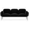 Buy 3-Seater Sofa - Upholstered in Velvet - Greda Black 60652 at MyFaktory