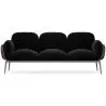 Buy 3-Seater Sofa - Upholstered in Velvet - Greda Black 60652 at MyFaktory