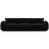 Buy 3-Seater Sofa - Velvet Upholstery - Urana Black 61013 - prices
