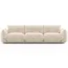 Buy 3-Seater Sofa - Velvet Upholstery - Urana White 61013 at MyFaktory